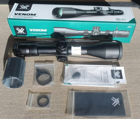 Visor Vortex Venom 5-25x56 FFP EBR-7C.  
NUEVO A ESTRENAR,  SACADO DE LA CAJA PARA HACER LA FOTO.

Para 00
