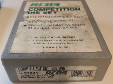 Se compra los siguientes útiles de recarga.

-Trimmer del 308 Winchester, especialmente si es electrico 11