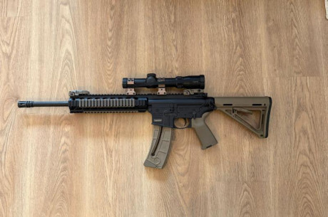 El rifle esta como nuevo, ni una sola marca de uso y con muy poco uso. 

Estado como nuevo. Se vende por 00