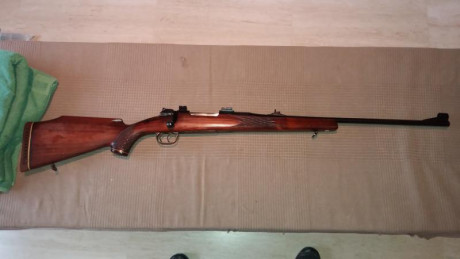 Buenos días a todos.

Se vende rifle de caza Voere 2150.

Cal. 30-06
Sistema de acción M98
Doble gatillo
Bases 00