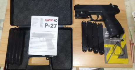 Vendo pistola Gamo PR 27 Dual, dispara bolas y balines, comprada en diciembre 2024, sólo 1000 disparos 02