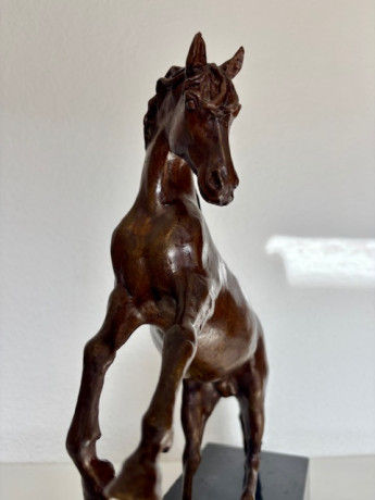 Escultura de bronce fundido, Excelentes detalles, base de marmol año 1995 medidas 36 x 30 12cm peso aprox 02