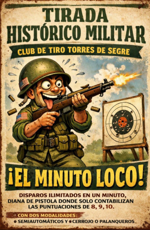 El domingo 22 de marzo celebraremos en el campo de tiro de Torres de Segre la quinta tirada con armas 11