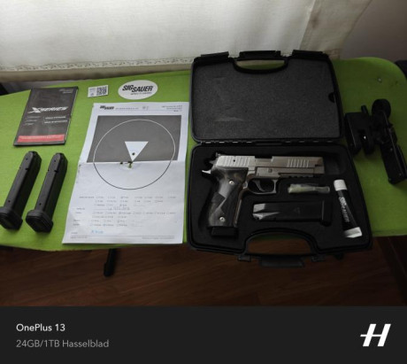 Vendo Sig Sauer p226
XFIVE 9 mm parabellum
en perfectas condiciones
de uso y funcionamiento,
es el modelo 02