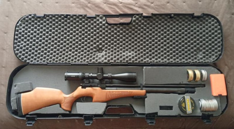 Se vende una carabina de la casa Lobo Airguns, modelo Azor V2; en 4’5mm, cañón Lothar Walter PREMIUM. 00