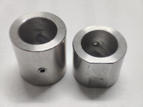 VENDO dos contrapesos de acero inoxidable para colocación en el tubo de 12 mm, del cañón de pistolas de 01