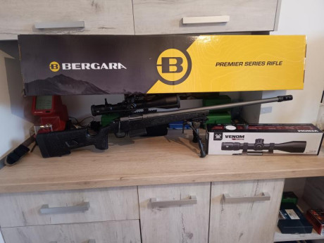 Conjunto Bergara HMR PREMIER 6,5 CREEDMOOR mas visor Vortex Venom + anillas Vortex + base Bergara + freno 50