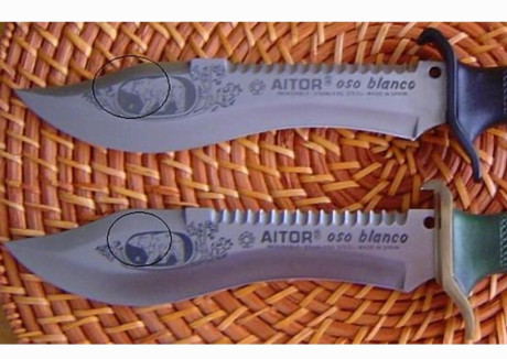 Hola compañeros.
Cuchillo Aitor Oso Blanco de 1983, de una preserie corta.
La hoja es diferente a la del 02