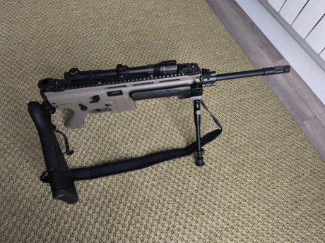 Vendo Máuser M15 22 LR con todos los extras de las fotos. 
Está en Álava. 
Tiene muy pocos tiros, de finales 02