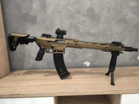 Se vende TYPHOON F12 MAXI BRONZE Escopeta deportiva F12

3 cargadores (de 2, 5 y 10 tiros)

Miras abatibles

Correa

Llave 00