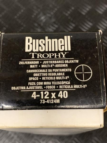Vendo visor Bushnell 4-12x40
Retícula Multi x (fina en el centro)
Impermeable
Tubo de 1” (25,4 mm.

Precio 10