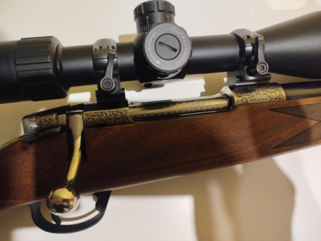 Buenas tardes. 

Vendo zoli luxe 1900 calibre 30-06 con alza y punto de mira sin apenas uso a pesar de 21