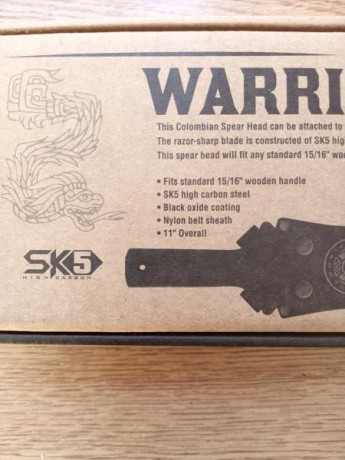 Vendo Lanza United con empuñadura hueca para acoplar un astil de madera. Doble filo. Incluye funda protectora 10