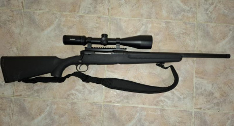 Vendo, por no usar, rifle SAVAGE AXIS calibre 308, con visor BUSHNELL ENGINE 3-12*56, Reticula  Iluminada.
El 00
