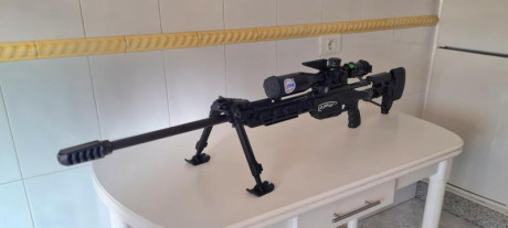 Vendo rifle Steyr Mannlicher SSG08, calibre 338 lapua Magnum.
Sin visor y sin niveles.
Con bípode Fortmeier 01