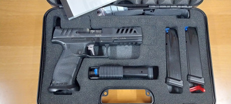 Vendo pistola Walther PDP match 5". Polímero. 9 parabellum. Comprada nueva en 2025 (por tanto tadavía 00