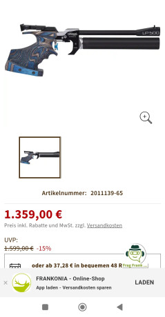 Buenas foro, busco pistola Walther LP500, si alguien piensa en desacerse de una le agradecería que me 132