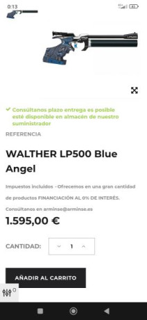 Buenas foro, busco pistola Walther LP500, si alguien piensa en desacerse de una le agradecería que me 130