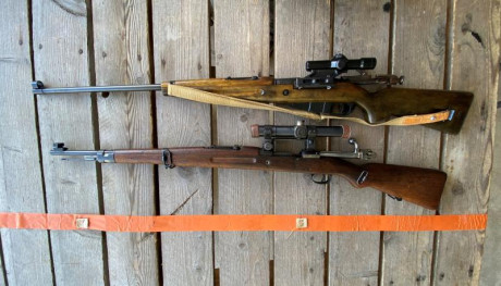 Hola, como tenia que buscar una mira telescopica para vender he tenido que sacar algunos rifles que molestaban! 11