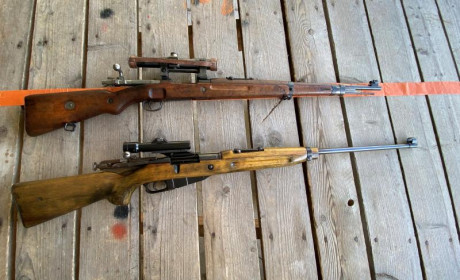 Hola, como tenia que buscar una mira telescopica para vender he tenido que sacar algunos rifles que molestaban! 10