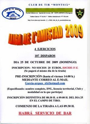 Buenas noches, amigos foreros.

El próximo domingo nos toca a nosotros ser los anfitriones del trofeo 00