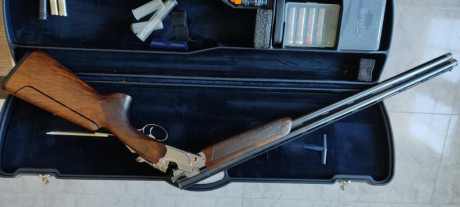 Se cede Beretta 694 Sporting, cañón de 81, con 5 chokes originales y 3 a mayores. También incorpora 2 22