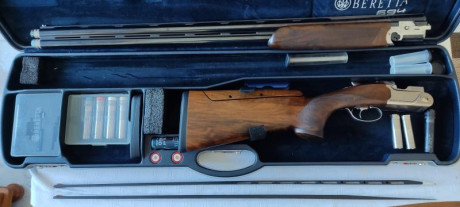 Se cede Beretta 694 Sporting, cañón de 81, con 5 chokes originales y 3 a mayores. También incorpora 2 20
