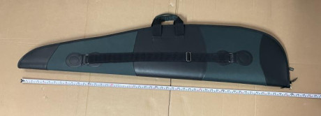 Funda semirrígida GAMO totalmente nueva, verde y marrón con interior de pelo para carabina con visor de 01