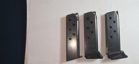 Vendo 3 cargadores 
No se para que arma   10€ cada uno + porte( es posible pp)
Compro cargador luger.campogiro.ppk 02