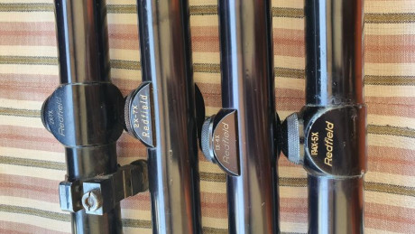 Visor Redfield años 70. De 2x7x. Retícula muy particular que permitía saber distancia, aproximada,  a 02