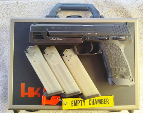    Buenas tardes.

Por necesidad de cupo pongo a la venta mi impecable y super precisa HK USP Élite de 00