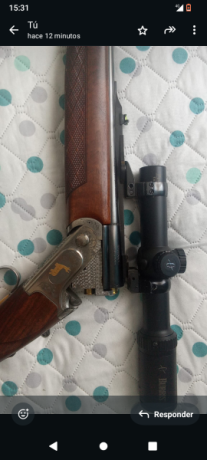 Vendo rifle exprés superpuesto Bettinsoli, calibre 9,3x74.
En perfecto estado. Monturas desmontables y 01