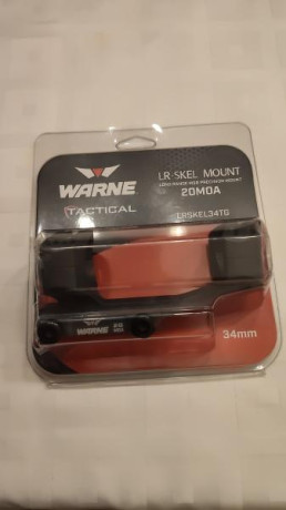 Se vende Montura Warne LR-SKEL MOUNT 20MOA de 34mm de tubo. Esta nueva, montada en carabina del 22lr. 00