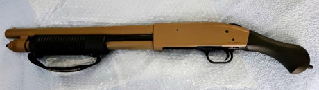 Vendo Mossberg 590 Shockwave Cerakote.
Está prácticamente nueva. La vendo, porque me voy de España por 00