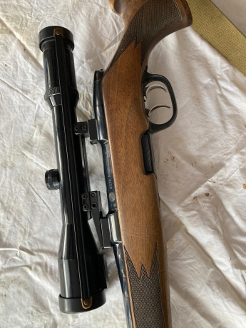 Vendo rifle Steyr Mannlicher-M calibre 30-06 Spr de cerrojo y gatillo con pelo y visor Swarovski Habicht 10