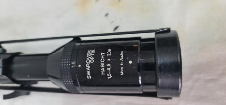 Lo dicho...vendo un visor de batida Swarovski que tiene sus años pero en buen estado, 1,5-4,5×20A Habicht 01