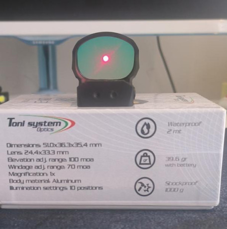 Vendo punto rojo TONI SYSTEM ZV3.
3MOA, nuevo, comprado hace dos meses. Incluye todas los accesorios, 01