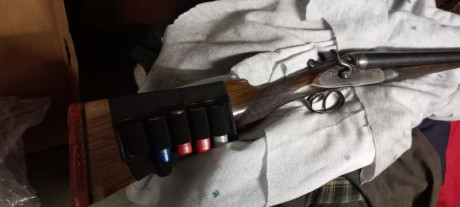 Escopeta del año 1941, calibre 12/70, en buen estado, ajusta perfecta, sin picado en los cañones, 66cm 10