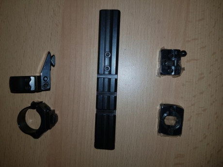-Rail weaver para apel **VENDIDO**
-Anillas apel 25,4mm/ 1",  95€
-Bases apel, 95€
-Anillas zasdar 01