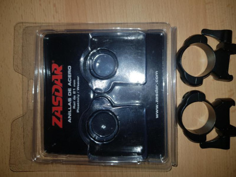 -Rail weaver para apel **VENDIDO**
-Anillas apel 25,4mm/ 1",  95€
-Bases apel, 95€
-Anillas zasdar 11