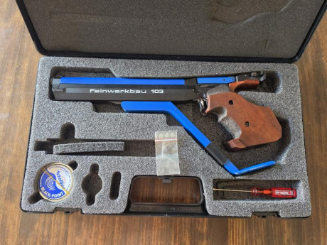 Pongo en venta pistola Feinwerkbau 103 SSP, esta en perfecto estado y funciona a la perfección, la vendo 00