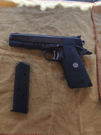Se vende COLT 45 ACP,. creo que es la Gold Cup y algo más. Sinó lo miro no lo sé. La compre a un compañero 00