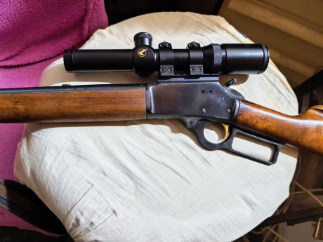 Se vende rifle marlin palanquero cal 44 rem mag al arma le falta el alza se vende tal cual se ve en las 01
