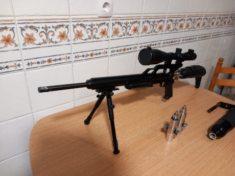 Hola, Vendo o Cambio GunPower SSS, cal. 5.5, cañón LW de alto rendimiento, con dos depósitos y sus válvulas 02