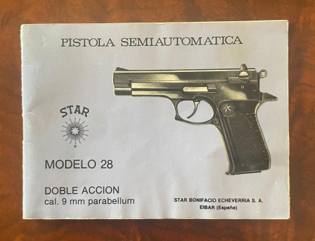 Las primeras creadas por STAR Bonifacio Echevarría en DA.
Esta pistola le fue regalada al Inspector General 11