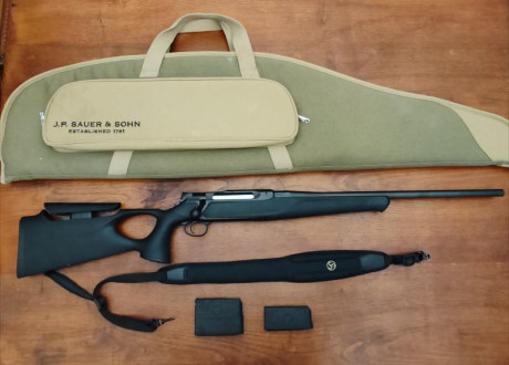 Rifle  SAUER 505  Syncro XT calibre  270 WIN .
Rifle NUEVO.
GRAN OPORTUNIDAD!

- Cañon con rosca M15x1.
- 00
