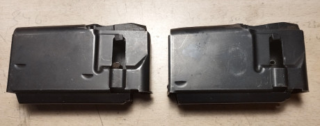Buenas.
Pues vendo estos dos cargadores de las fotos para rifles Browning Bar. Capacidad: 2 cartuchos 11