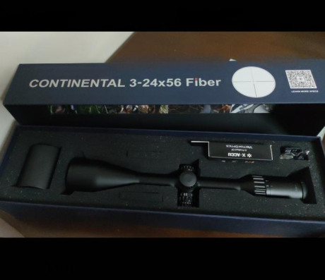 Visor Vector continental,garantia de por vida,de 3-24x56 Fiber,con paralaje,torreta balística personalizable,tubo 00