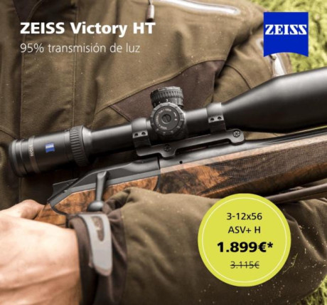 Zeiss V6 de 2-12x50 retícula 60 iluminada y torreta ASV,nuevo sin  estrenar.
Ciudad real 1800 euros ,más 20