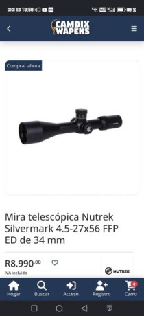 REBAJADO A 300 €. 
Hola que tal.Pongo a la venta Visor Nutrek Silvermark 4,5-27x56 en primer plano focal,iluminado.
Está 50